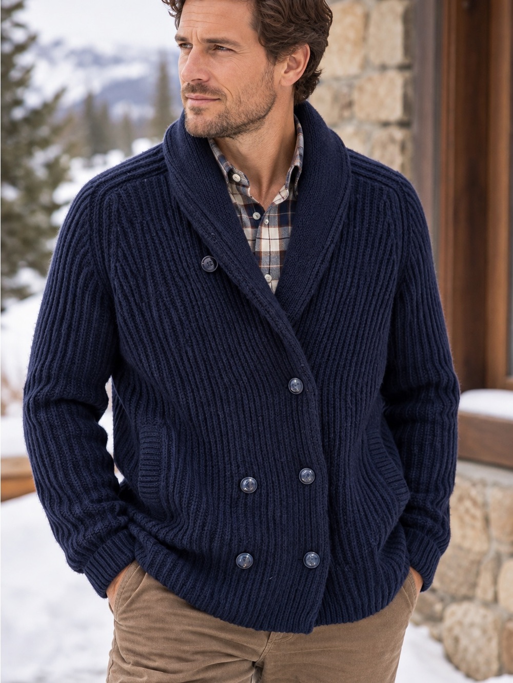 Pringle of Scotland Navy 100% Wool Cardigan L